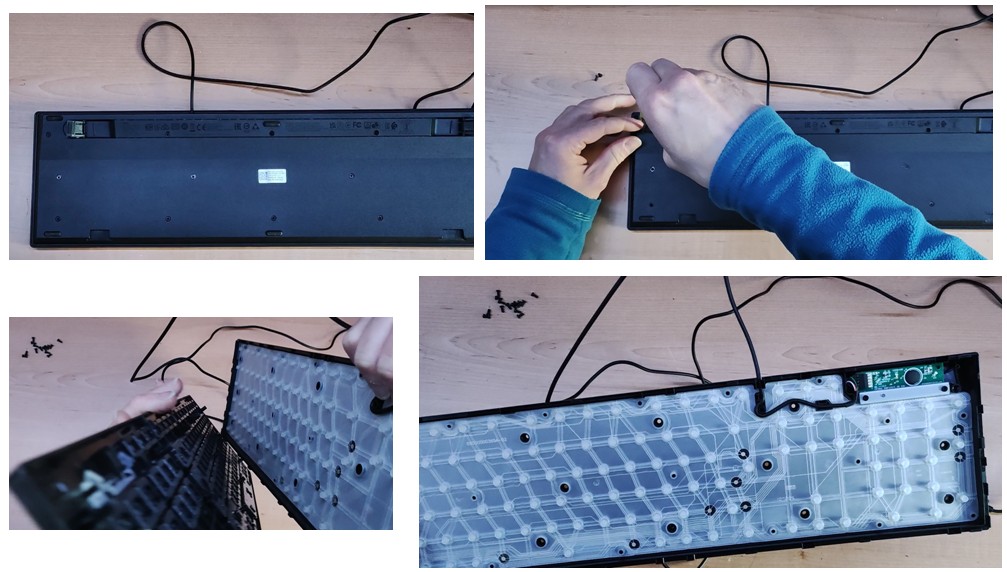 Desmontando teclado