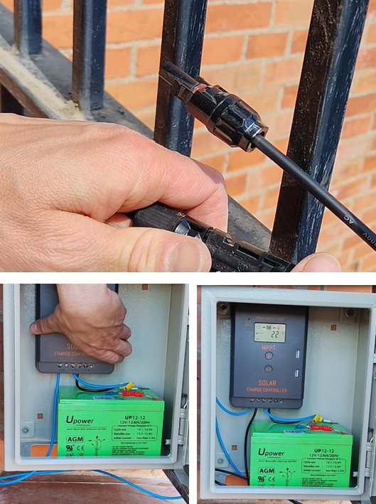 Conectar el panel solar