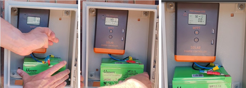 Conectar la batería al regulador