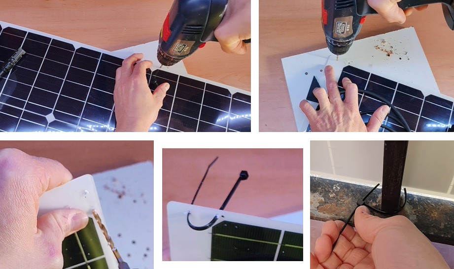 Instalar el panel solar en el balcón