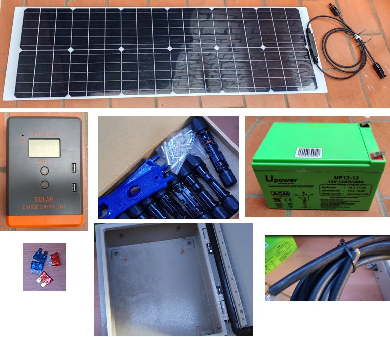 Materiales para la instalación solar de balcón